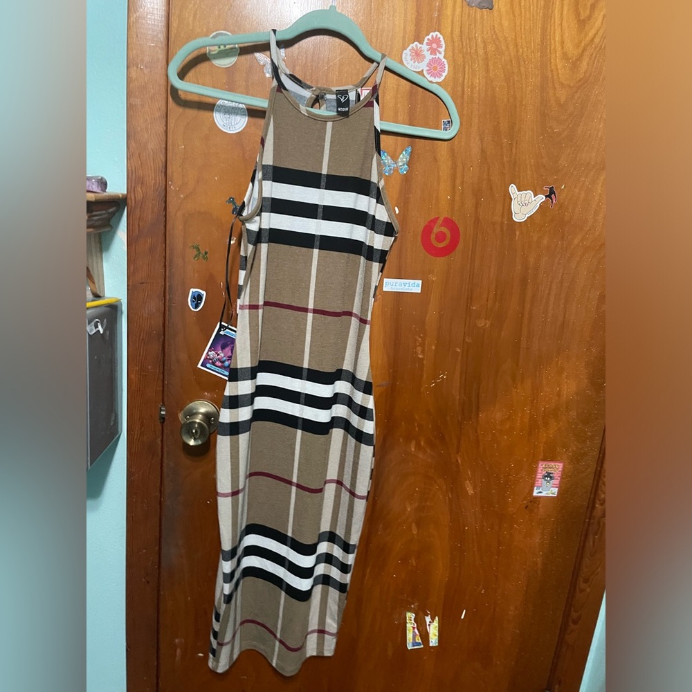 Tight dress from Windsor size small brown and stripped pattern barely used